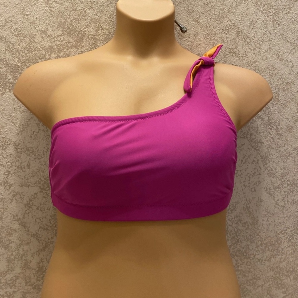 Old Navy Fuchsia One-Shoulder Bikini Top